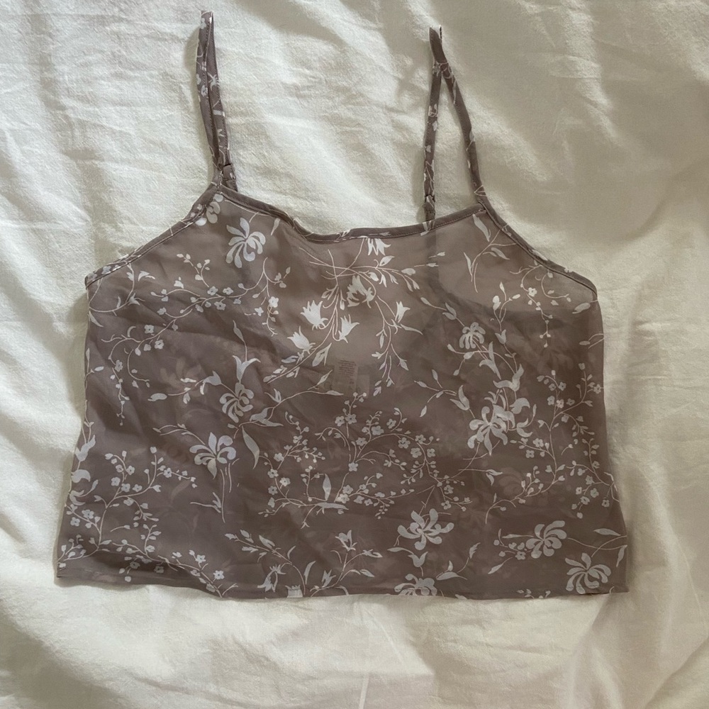 Cropped floral cami